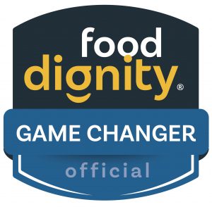 Graphic of Official Food Dignity Game Changer Badge