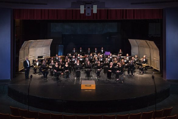 photo of the wilkes orchestra on stage