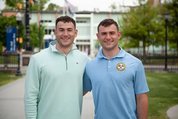 Dante (left) and Nick (right) Gazzola graduated on May 20 with bachelor's degrees in finance.