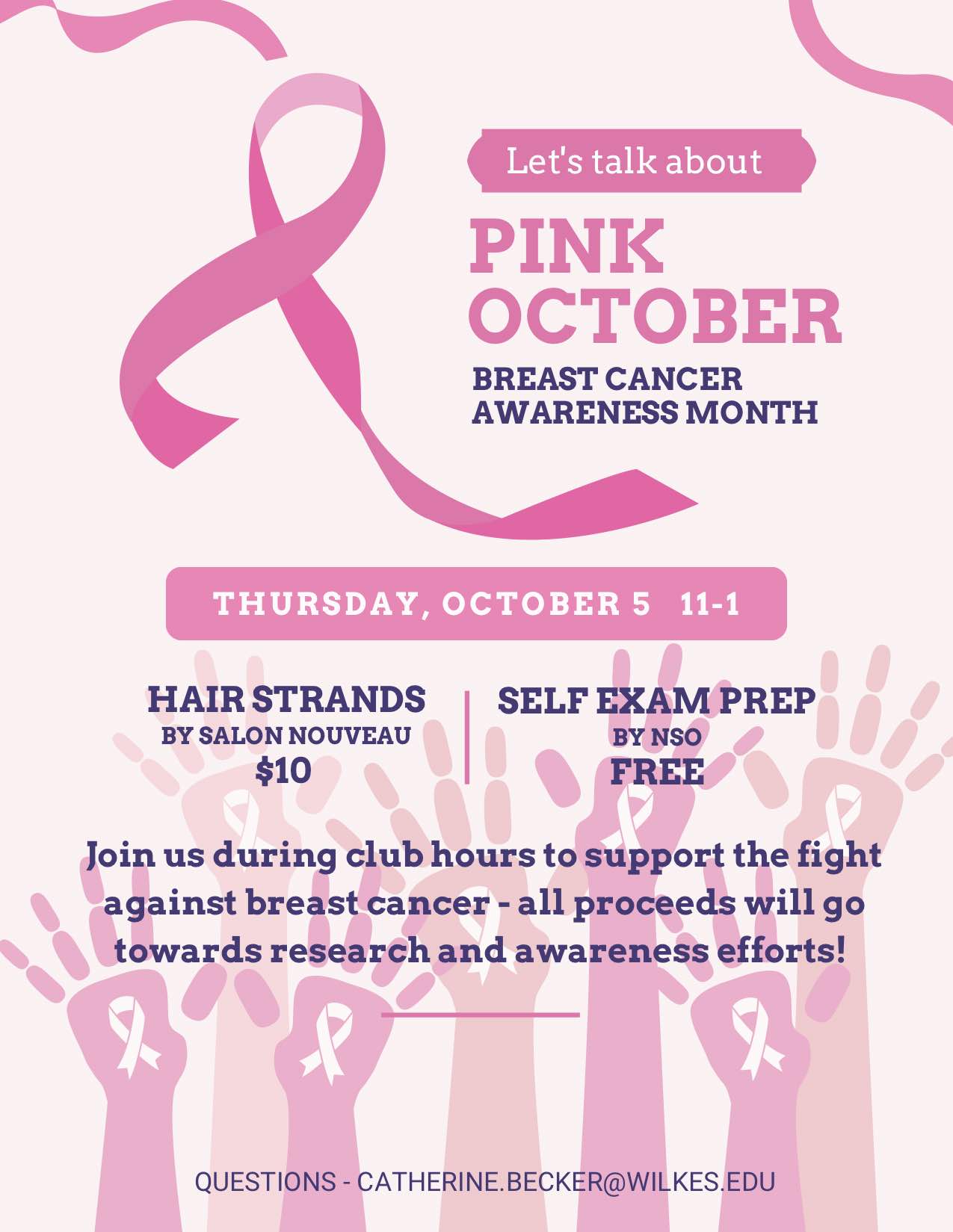 pink october event flyer