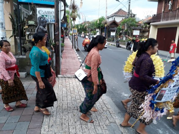 Bali women in a funeral procession