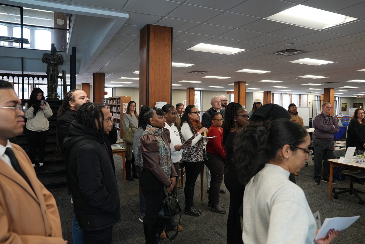 Faculty, staff, students and guest attend Pan African Flag Raising at Wilkes University